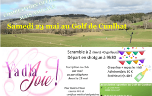 Samedi 23 mai Compétition amicale 'Y a d'la joie'