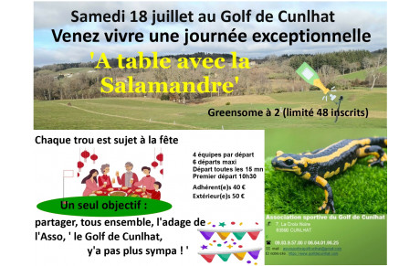 A table avec la Salamandre le 18 juillet 2026 (la fête à chaque trou)