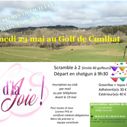 Samedi 23 mai Compétition amicale 'Y a d'la joie'