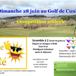 Erreur de date Compétition 'Vive l'été'  Scramble à 2 (Equipes tirées au sort) et pitch&putt individuel l'apm